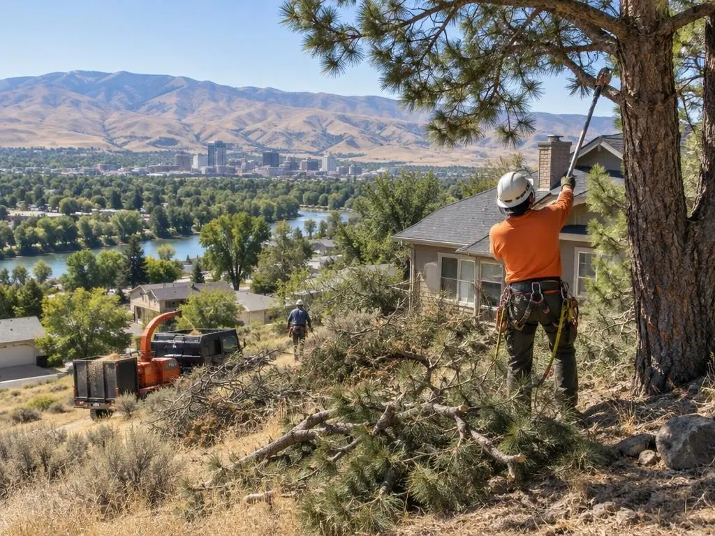 Wildfire Defensible Space Pruning in Boise, ID